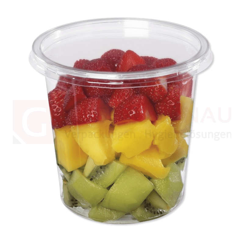 Deli Feinkostbecher, APET, rund, klar, 500 ml, Ø 117x81 mm, 10x50 Stk.